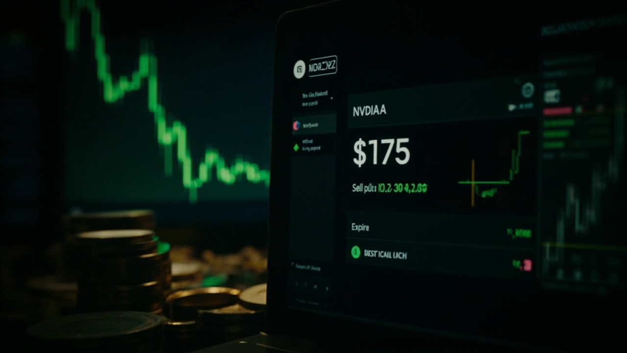 NVDA 真实交易画面:K 线图与合约细节