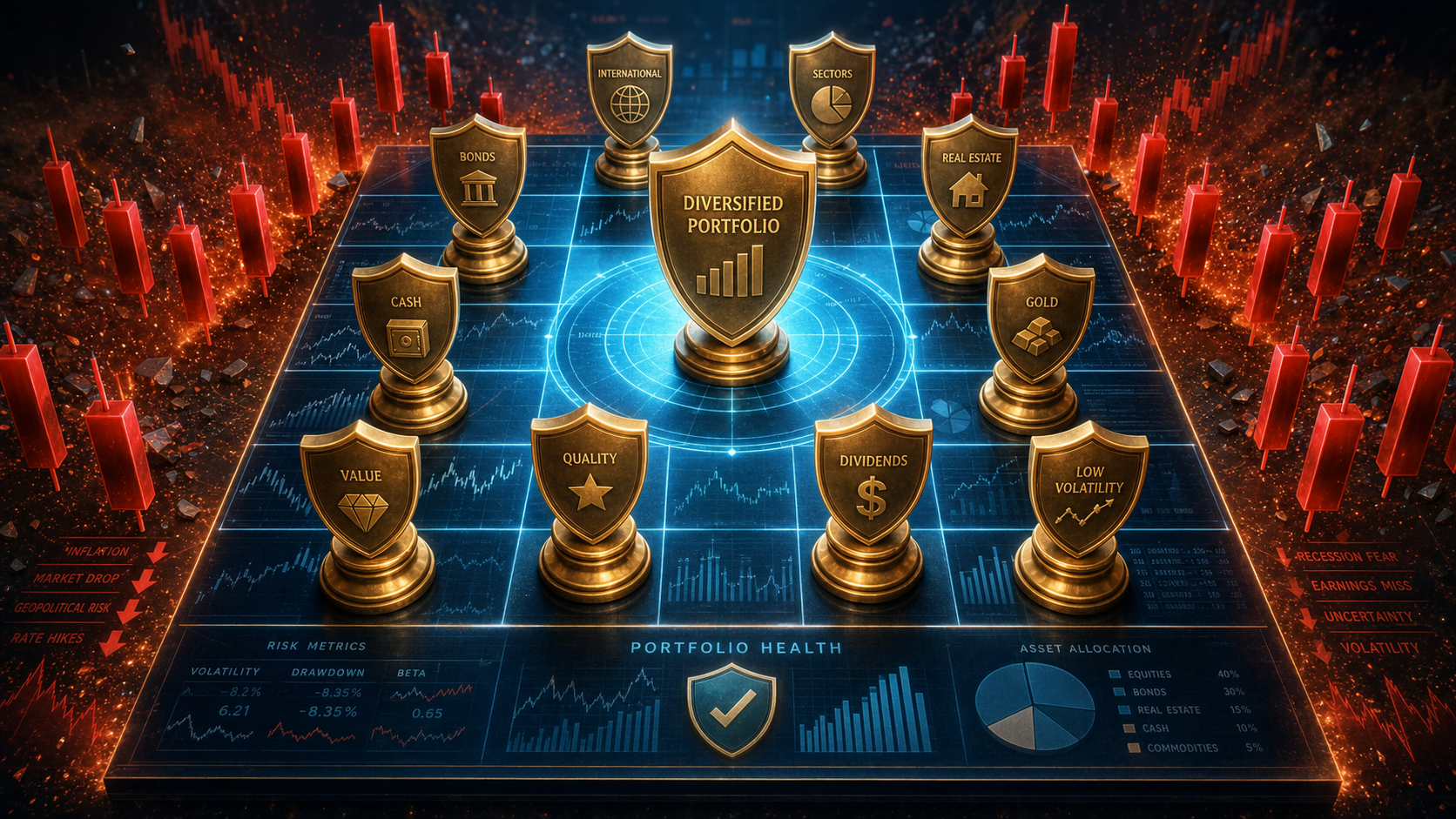 投资人防守策略:分散配置的防护盾牌棋盘