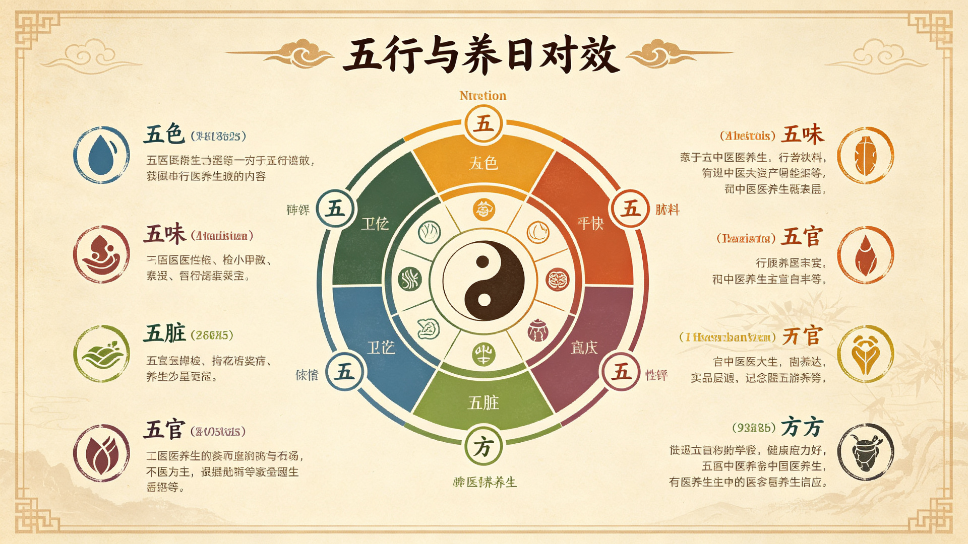 五行與日常生活對應