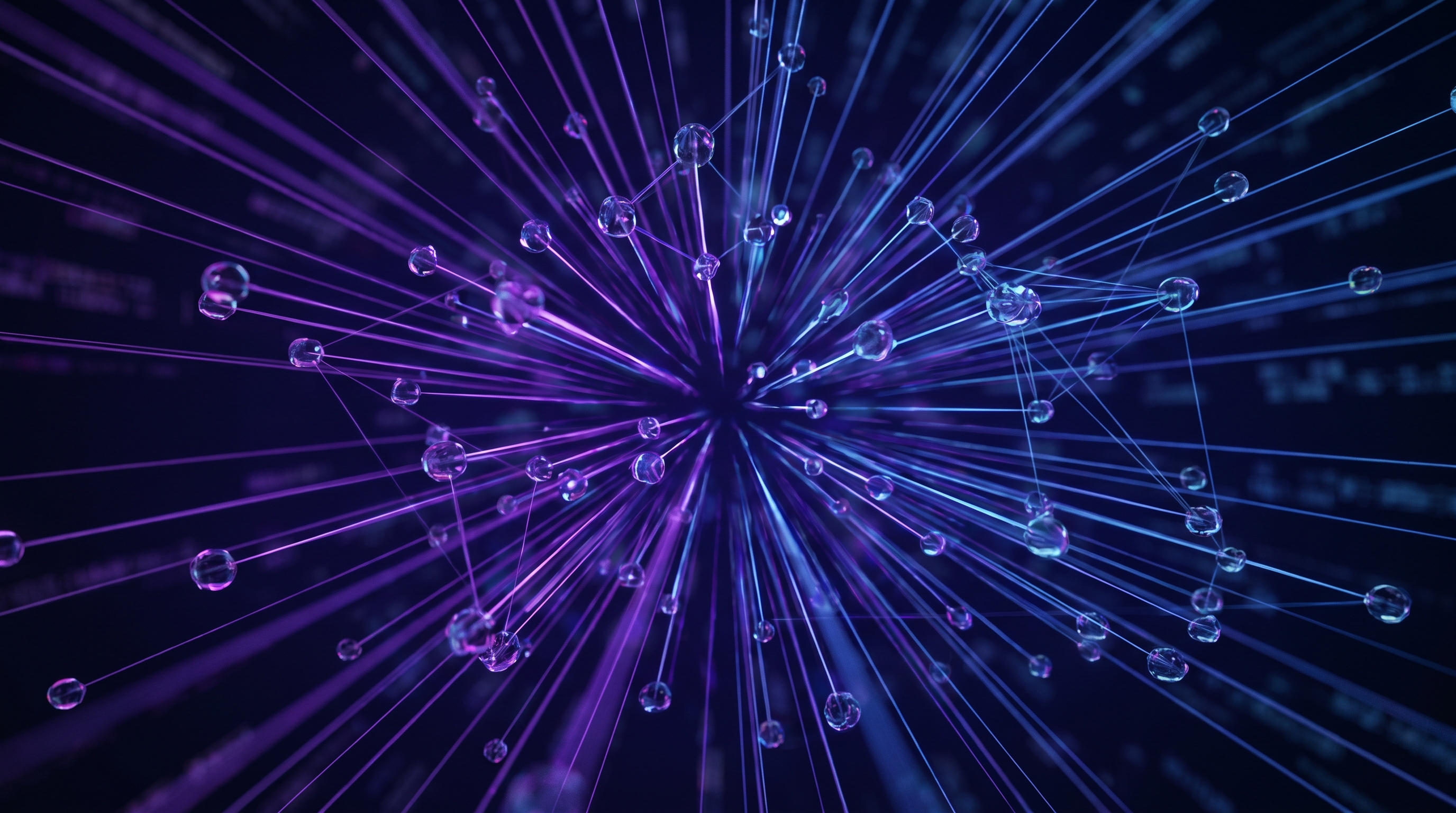 AI 生態爆發網絡節點抽象視覺